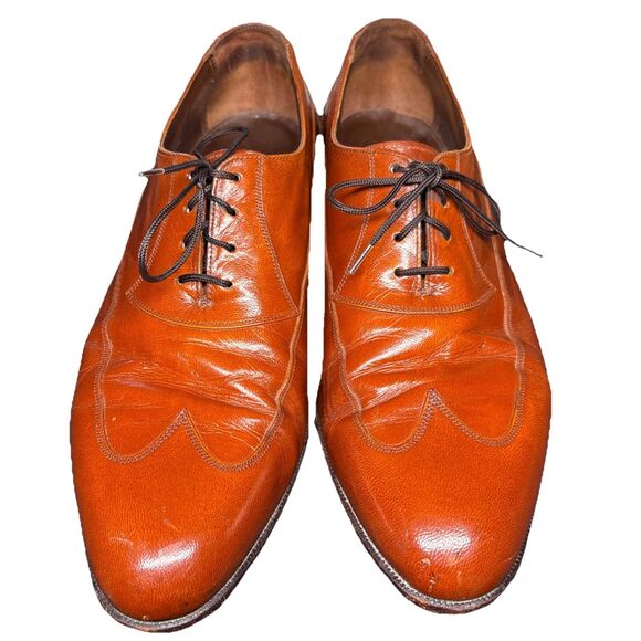 Florsheim Brown Dress Oxford Shoes 11.5 D Lace Up Designer Collection - Picture 1 of 9